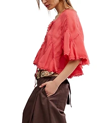 Free People Women's Michelle Short-Sleeve Blouse