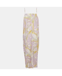 Pre-Owned Emilio Pucci Women's Purple Swirling Print Jumpsuit