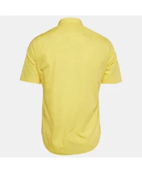 Pre-Owned Balenciaga Men's Yellow Cotton Short Sleeve Shirt