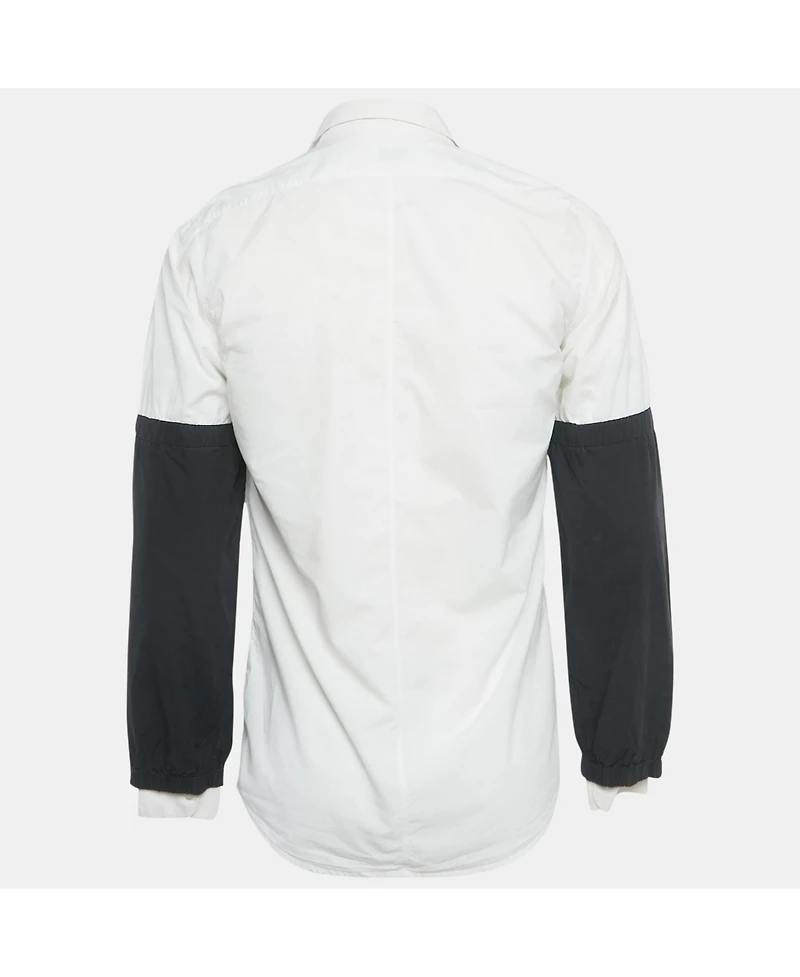 Pre-Owned Dries Van Noten Men's White Cotton Layered Sleeve Shirt