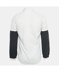 Pre-Owned Dries Van Noten Men's White Cotton Layered Sleeve Shirt