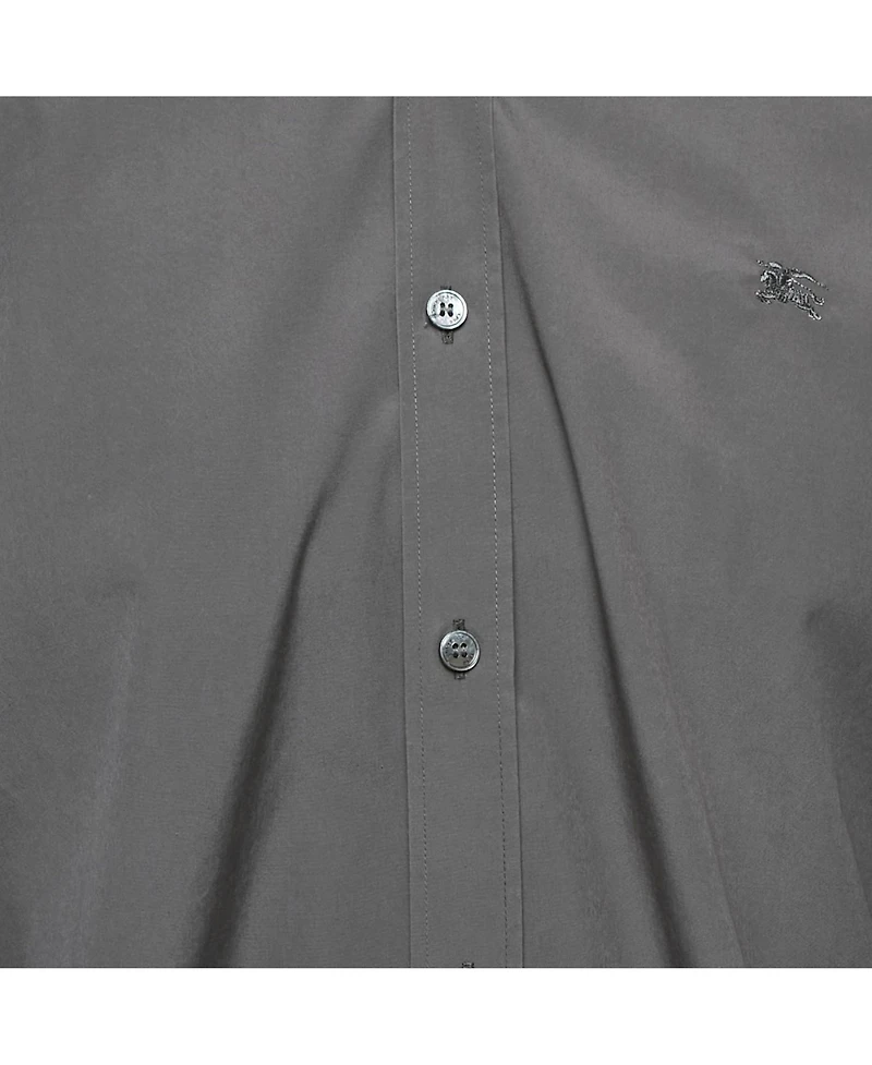 Pre-Owned Burberry Men's Brit Grey Cotton Button Front Shirt