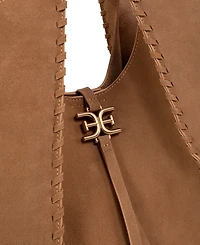 Sam Edelman Sylvia Large Suede Leather Shoulder Bag
