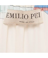 Pre-Owned Emilio Pucci Women's Multicolor Printed Silk Sheer Maxi Skirt