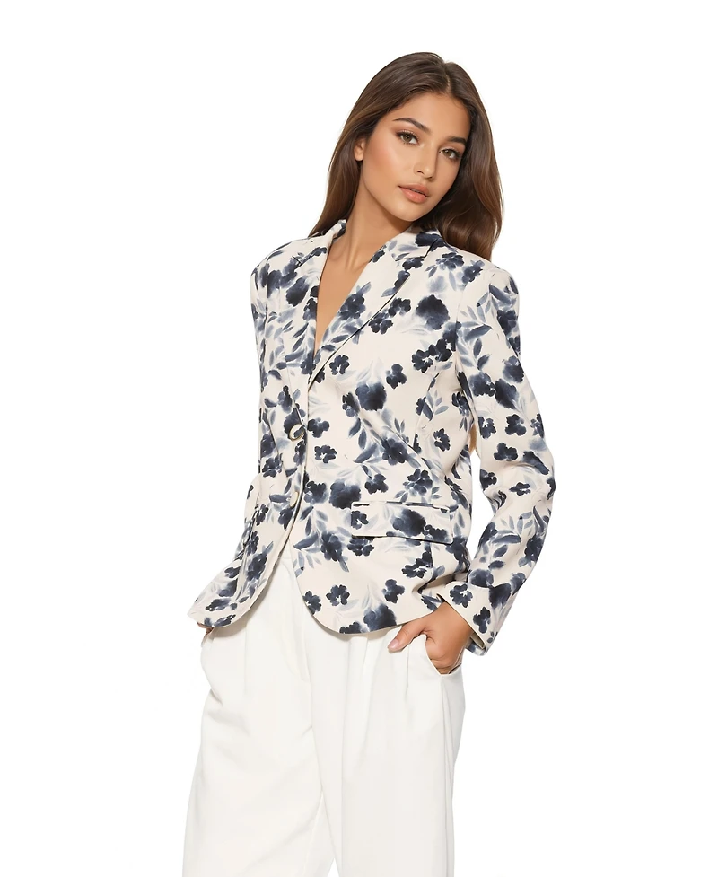 Alexia Admor Women's Noa Printed Boyfriend Blazer