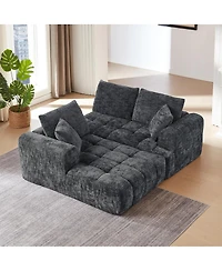 Streamdale Furniture Chenille L-Shape Luxury Sectional Oversized Sofa, Minimalist Design
