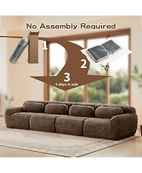 Streamdale Furniture Boneless Sofa, Plush Fabric, Ergonomic Design, Free Combination