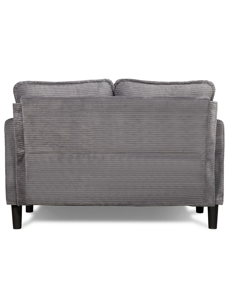 Streamdale 48'' Corduroy Loveseat Couch with Cushions and Side Storage