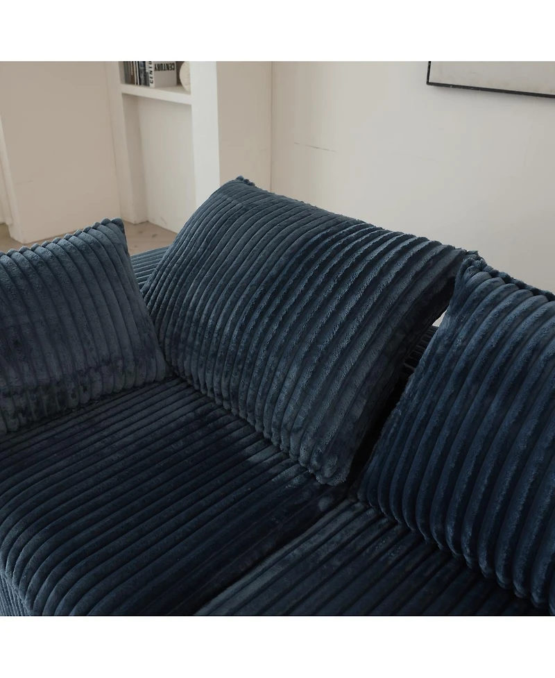 Streamdale Furniture Cloud Sofa, Corduroy, Deep Seat, Removable Cushion, No Assembly