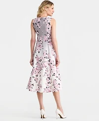 Anne Klein Women's Floral Print Fit & Flare Midi Dress