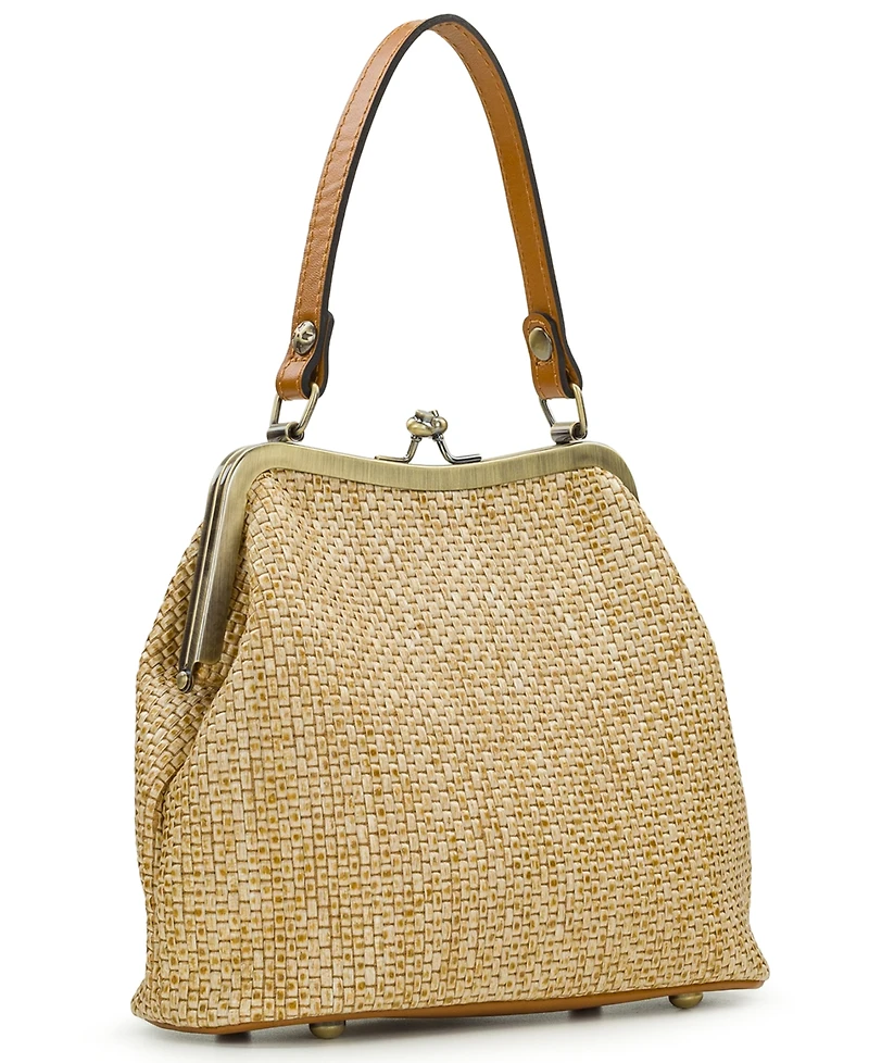 Patricia Nash Laureana Frame Satchel Bag with Scarf