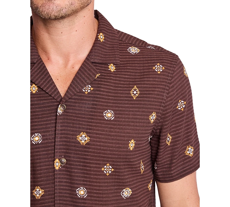 Paisley & Gray Men's Camp Collar Printed Shirt