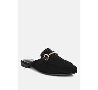 London Rag Alpine Horsebit Detail Mules Women