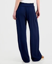 Kingston Grey Juniors' Smocked-Waist Soft Pants