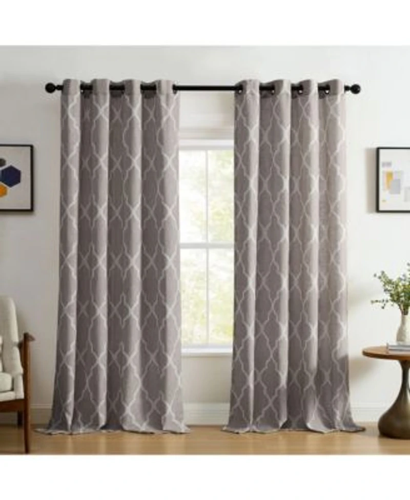 Elrene Home Fashions Medalia Geometric Window Curtain Panel