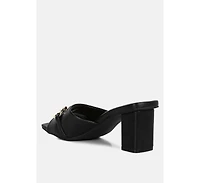 Hotshot Mid Heel Chain Detail Sandals