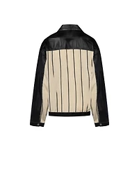 Pcfg Men's Free Heaven Kutnia Striped Leather Jacket
