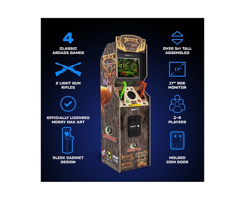 ARCADE1UP Big Buck Hunter Mossy Oak Deluxe Arcade Machine