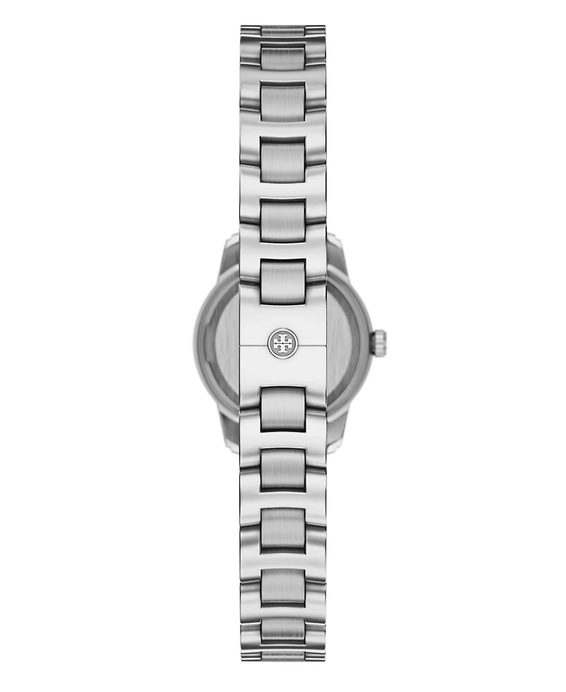 Tory Burch Women's The Miller Round Mini Quartz Two-Hand Silver Stainless Steel Watch, 22mm