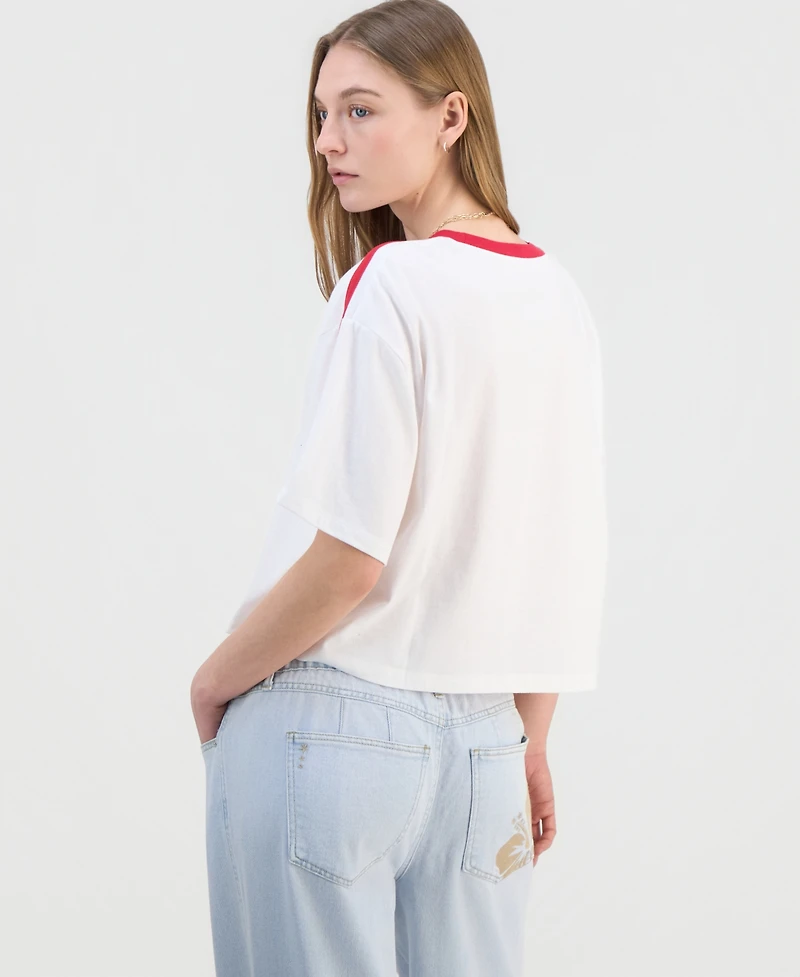 Love Tribe Juniors' Team Hello Kitty Soccer Jersey Graphic T-Shirt