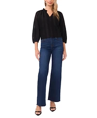 Vince Camuto Women's Raglan Peasant Sleeve V-Neck Blouse