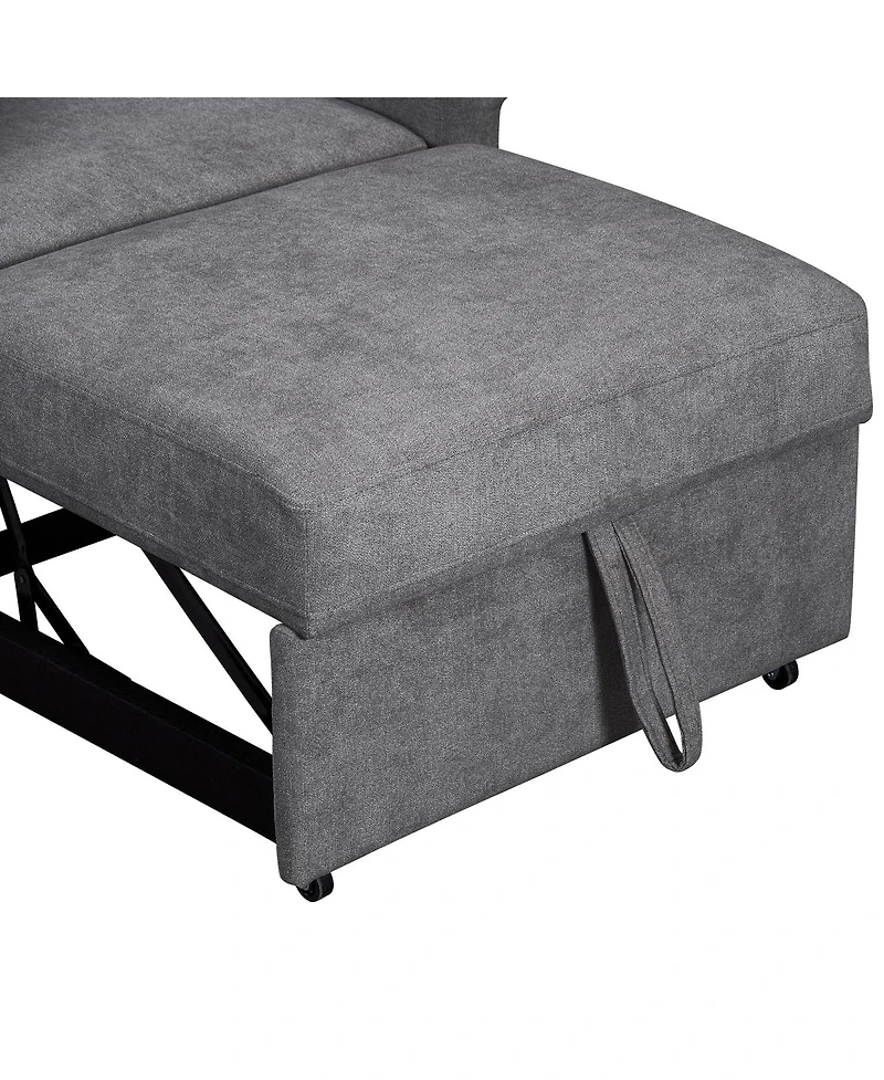 Streamdale Furniture Chenille Convertible Sleeper Chair with Adjustable Backrest