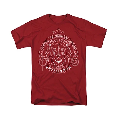 Harry Potter Big & Tall Gryffindor Line Art Badge T Shirt