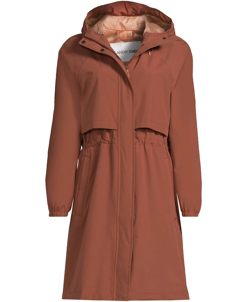 Lands' End Women's Squall Packable Long Raincoat