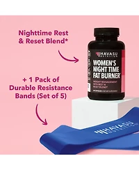 Havasu Burn & Band Reset Bundle Nighttime Fat Burner for Women with Resistance Booty Bands for Strength Training Yoga & Pilates