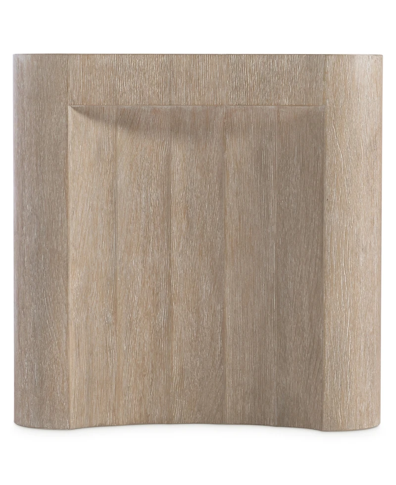 Bernhardt 22" Wood Loggia Scalloped Side Table