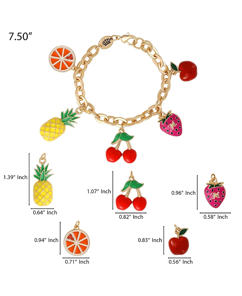 Juicy Couture Tropical Fruit Charm Bracelet
