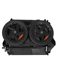 Zeus & Ruta Black+Orange Outdoor Heavy Duty Collapsible Kitten Bike Trailer