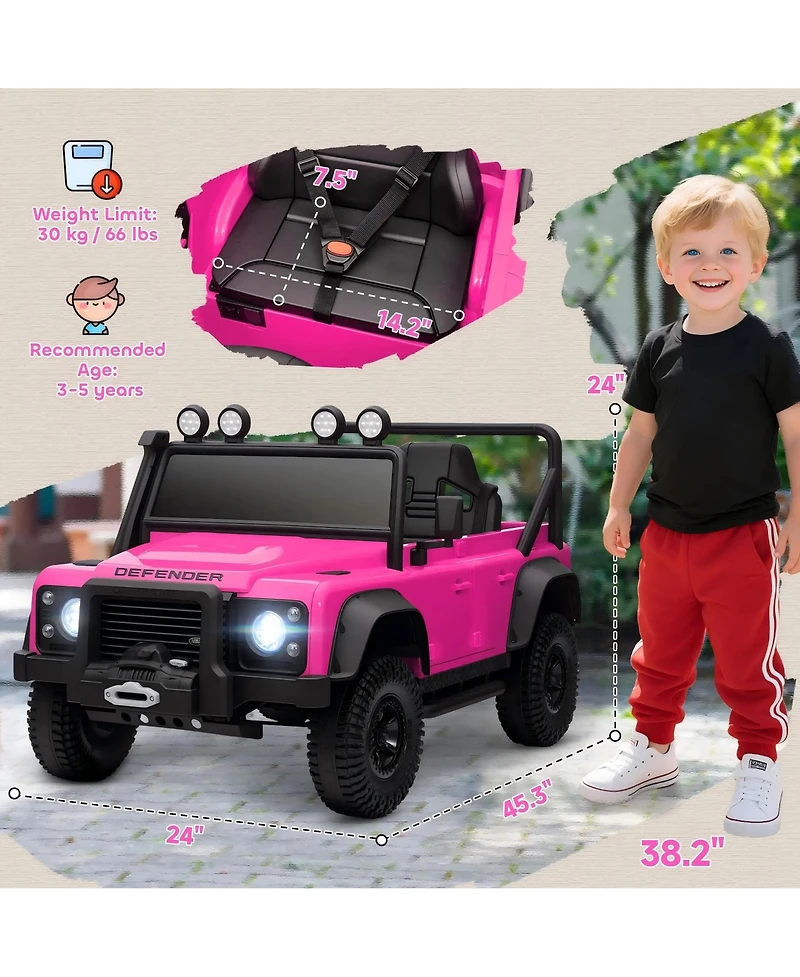 Hongge Kids 12V Electric Ride On Truck with Parent Remote Suspension Suv Style for Ages 3 to 8
