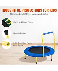 Mecale 3FT Trampoline for Kids Indoor/Outdoor Foldable Baby Toddlers Trampoline