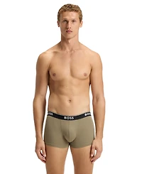 Hugo Boss Men's Power Trunk Patterned Underwear, 3-Pack Set