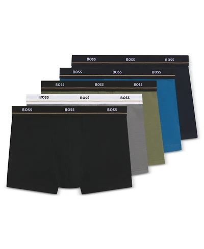 Boss by Hugo Men's 5-Pack Essential Logo Trunks
