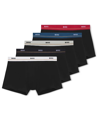 Boss by Hugo Men's 5-Pack Essential Logo Trunks