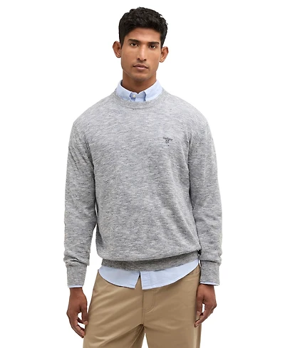 Barbour Men's Flaxby Linen Blend Crewneck Sweater