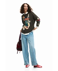 Desigual Women's Collage drawing sweatshirt