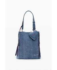 Desigual Women's Small denim backpack heart