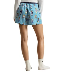 Polo Ralph Lauren Women's All-Over Bear Striped Sleep Boxers