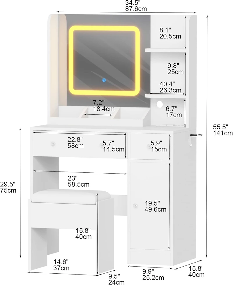 Gaomon Vanity Desk Mirror