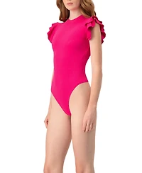 Ivonne Women's Ruffle Sleeve Bodysuit