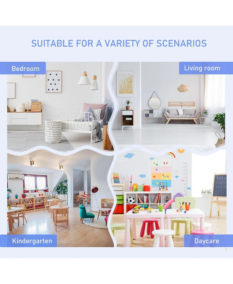 Hongge Kids Table and Chair Set with Storage Bench for Ages Three and Up