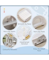 Hongge Kids Indoor Slide with Rocket Theme Non Slip Steps