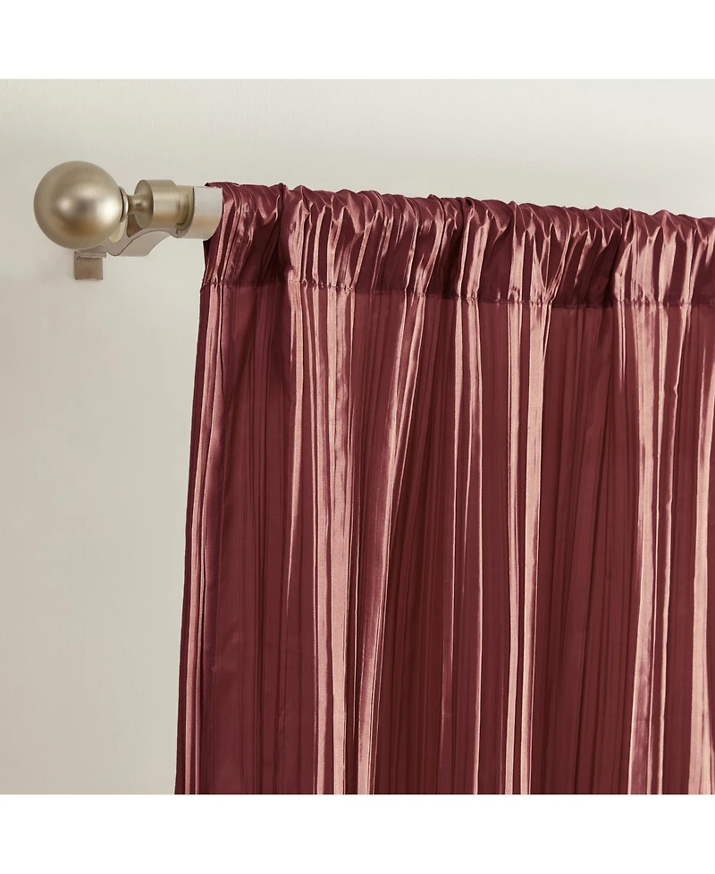 Elrene Home Fashions Athena Faux Silk Window Curtain Scarf Set
