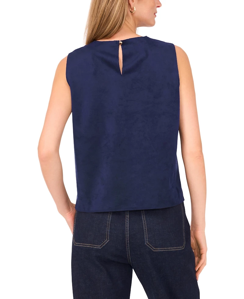 Vince Camuto Women's Faux-Suede Sleeveless Top