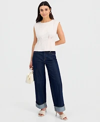 I.n.c. International Concepts Petite Sleeveless Seamed Ponte Top, Macy's Exclusive