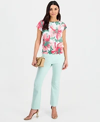 I.n.c. International Concepts Petite Printed Dolman-Sleeve Sweater, Macy's Exclusive