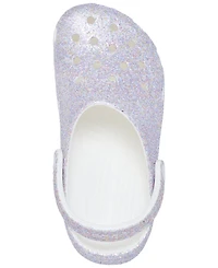 Crocs Big Girls Glitter Classic Clogs from Finish Line